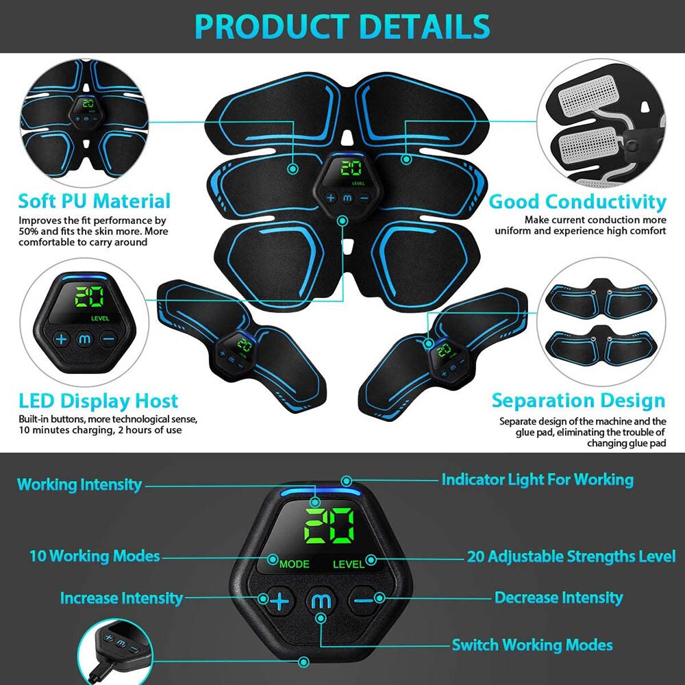 Abdominal Muscle Stimulator (Outdoor or Home Exercise)