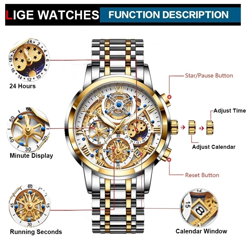 Watch Sports Quartz Watches Men Waterproof For Men