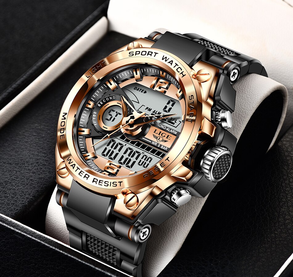 Men Military Watch Digital 50m Waterproof