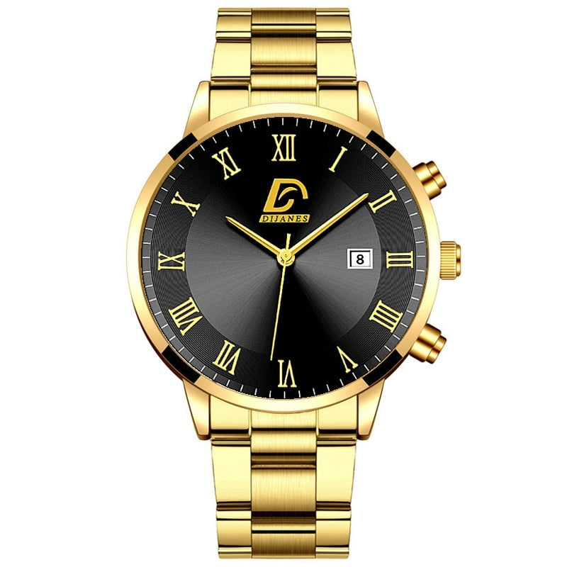 Fashion Gold Stainless Steel Watch For Men