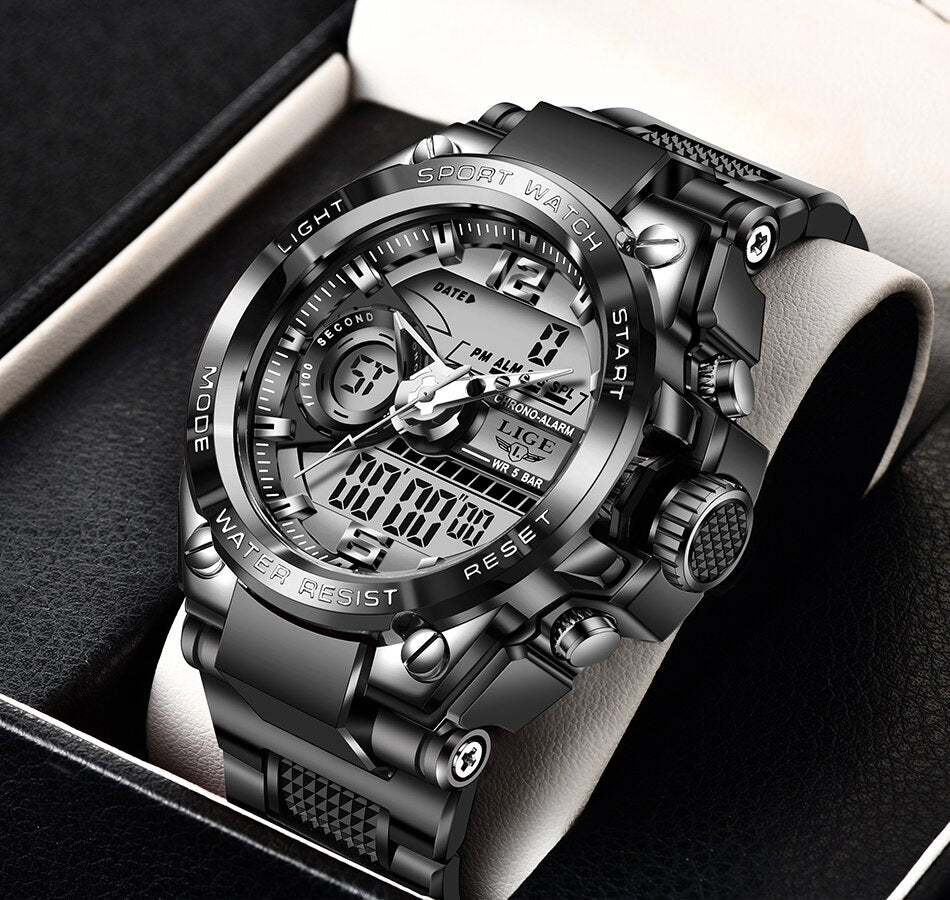 Men Military Watch Digital 50m Waterproof