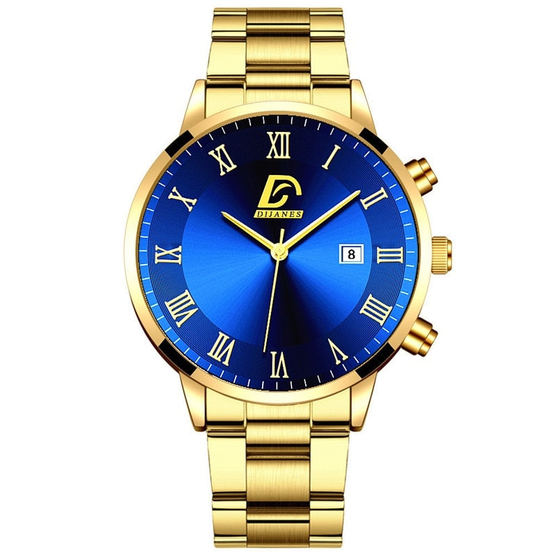 Fashion Gold Stainless Steel Watch For Men