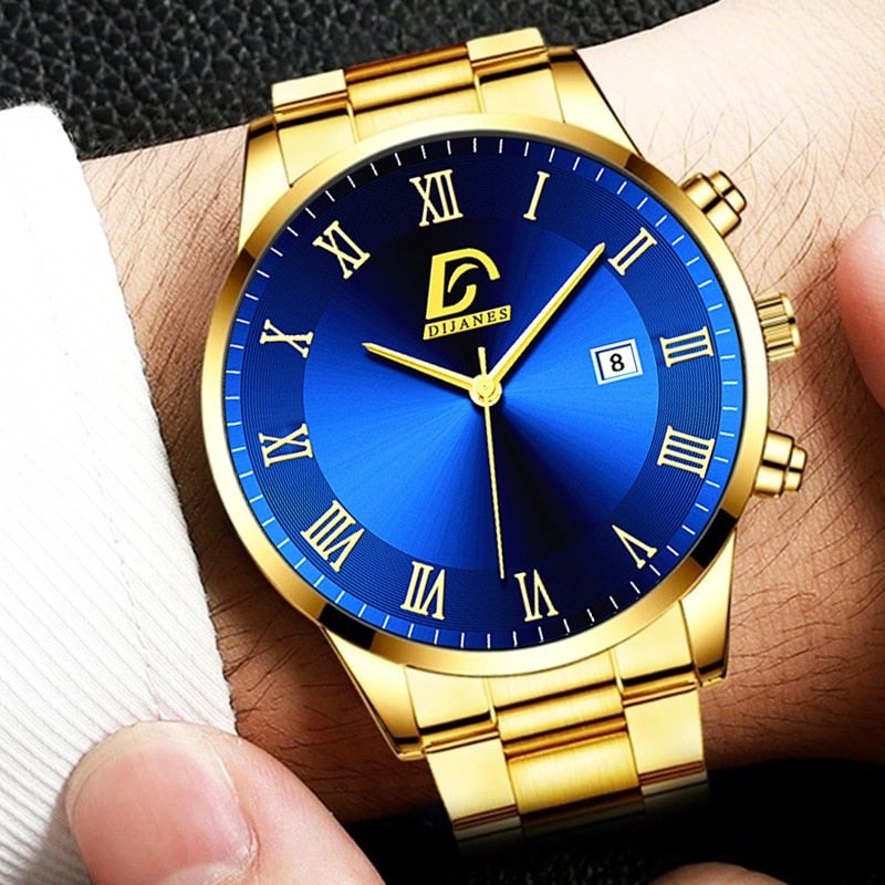 Fashion Gold Stainless Steel Watch For Men