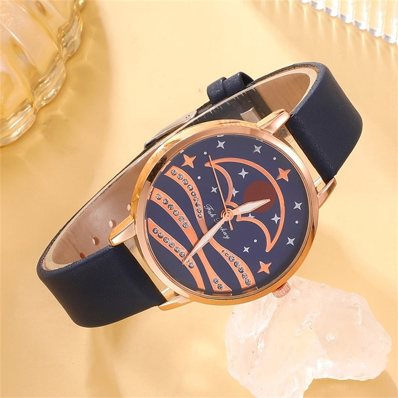 5pcs Set Women Fashion Quartz Watch