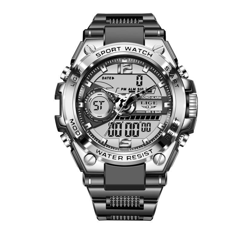 Men Military Watch Digital 50m Waterproof