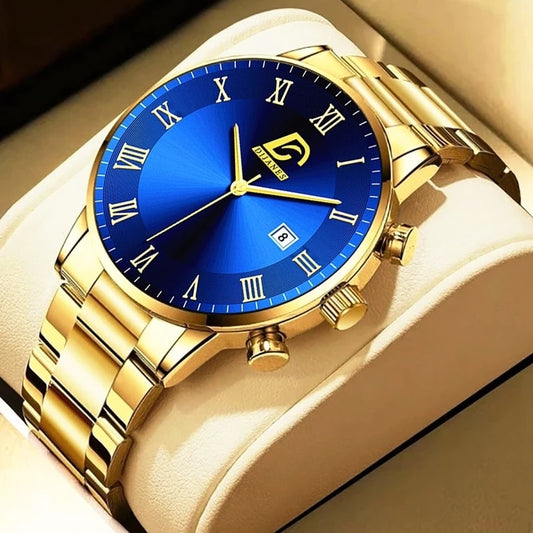 Fashion Gold Stainless Steel Watch For Men